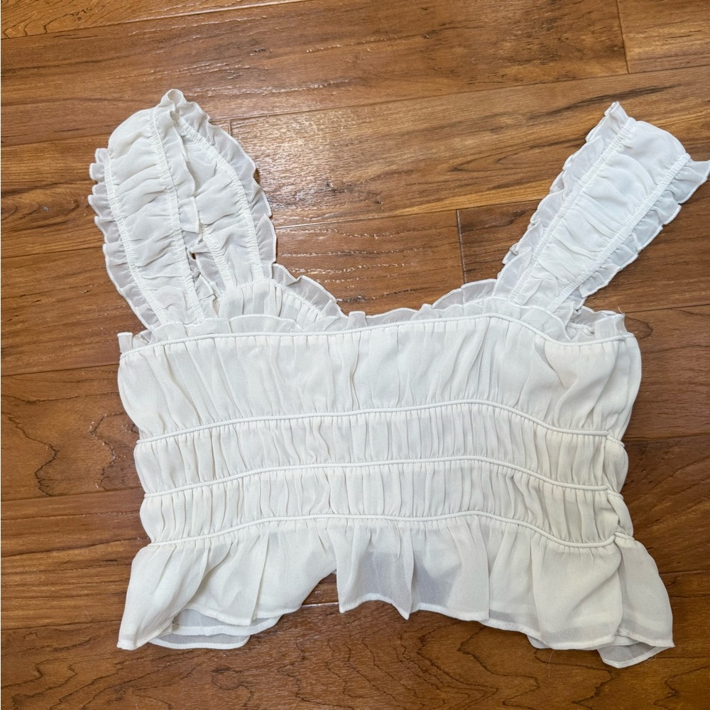 ASTR THE LABEL - ROSITA SMOCKED TOP - Picture 4 of 4